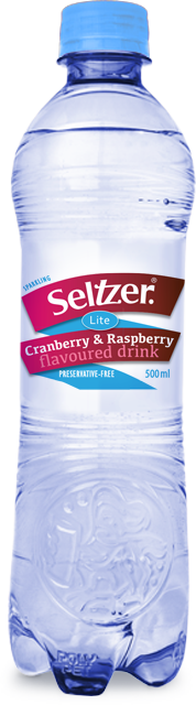 Seltzer Cranberry and Raspberry Flavoured Drink